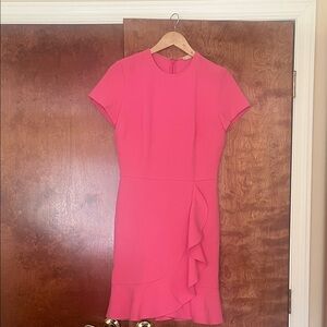 Chic Pink Ruffle Mini Dress